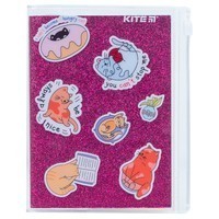 Блокнот Kite Pink cats 80 листов клеточка силиконовая обложка K22-462-1