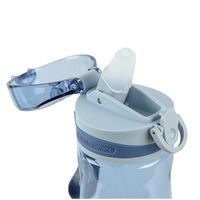 Бутылка для воды с трубочкой Kite 600 мл голубая K22-419-02